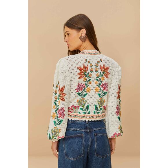 NEW NWT Farm Rio Women's Garden Delight Rosewood Cardigan Size XL - Picture 2 of 9